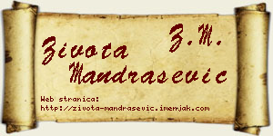 Života Mandrašević vizit kartica